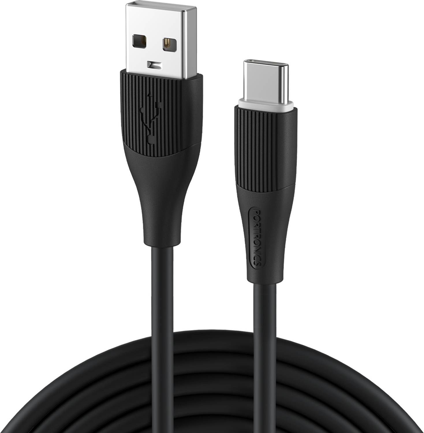 Portronics Type C 3 A 1 m Silklink 3A USB to Type C Fast charging Cable for Lightning Devices, Premium Silicon Cable