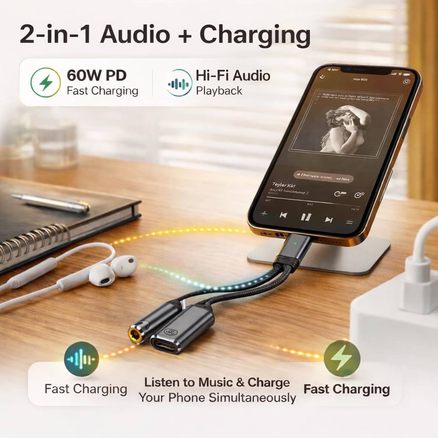 mizi Type C 3A 0.15m Aluminum Foil Cable - Image 2