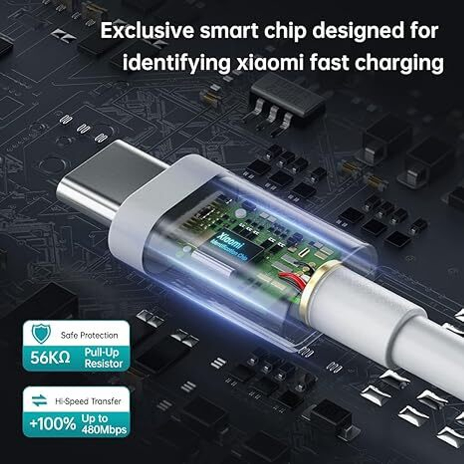 Image of GHEREL USB Type C Cable 6 A 1 m Copper 67W Fast With USB A TO C Quick Soniccharge Cable (Compatible with Redmi Note 13 Pro /12 Pro /11 Pro 5G /11S /10 Pro Max, Poco X5, White, One Cable, USB Type A To USB Type C)