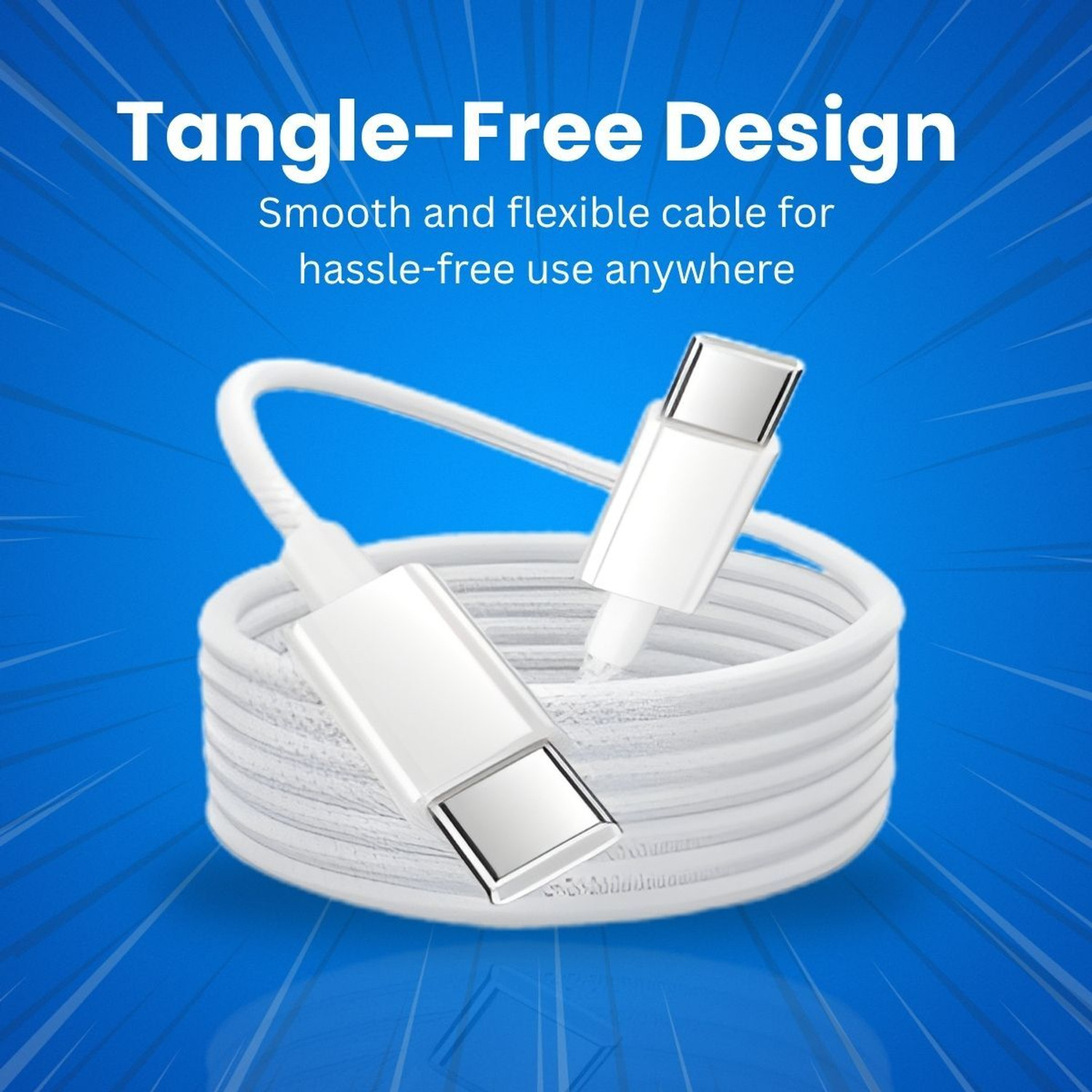 Image of MAK Type C 3 A 1 m Braided Original 80W USB-C to C Fast PD Nylon Braided Charging Cable