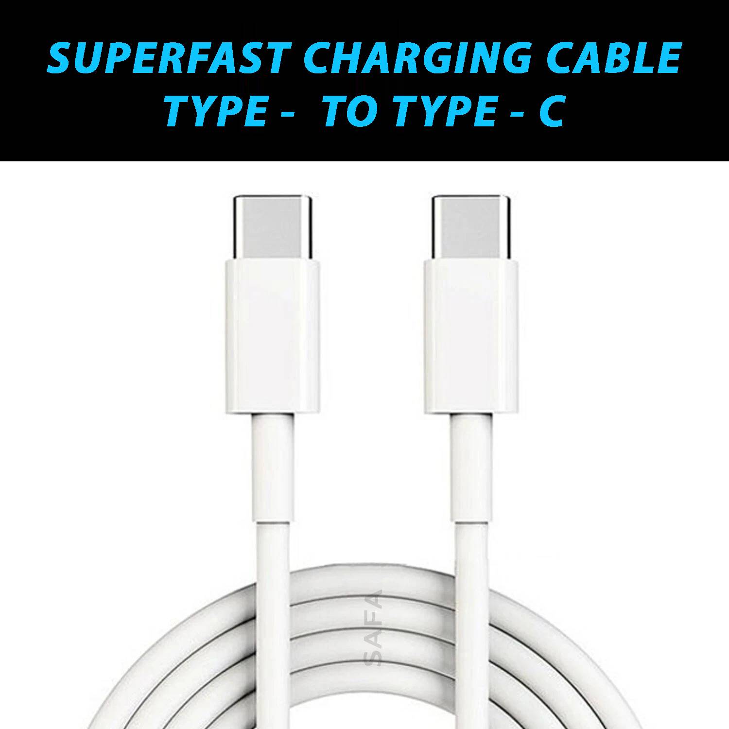 Safa USB Type C Cable 4.5 A 1.01 m TYPE-C TO TYPE-C 18W_30W FAST CHARGING CABLE SUPPORT GOOGLE PIXEL 4A, 6, 6A, 7,