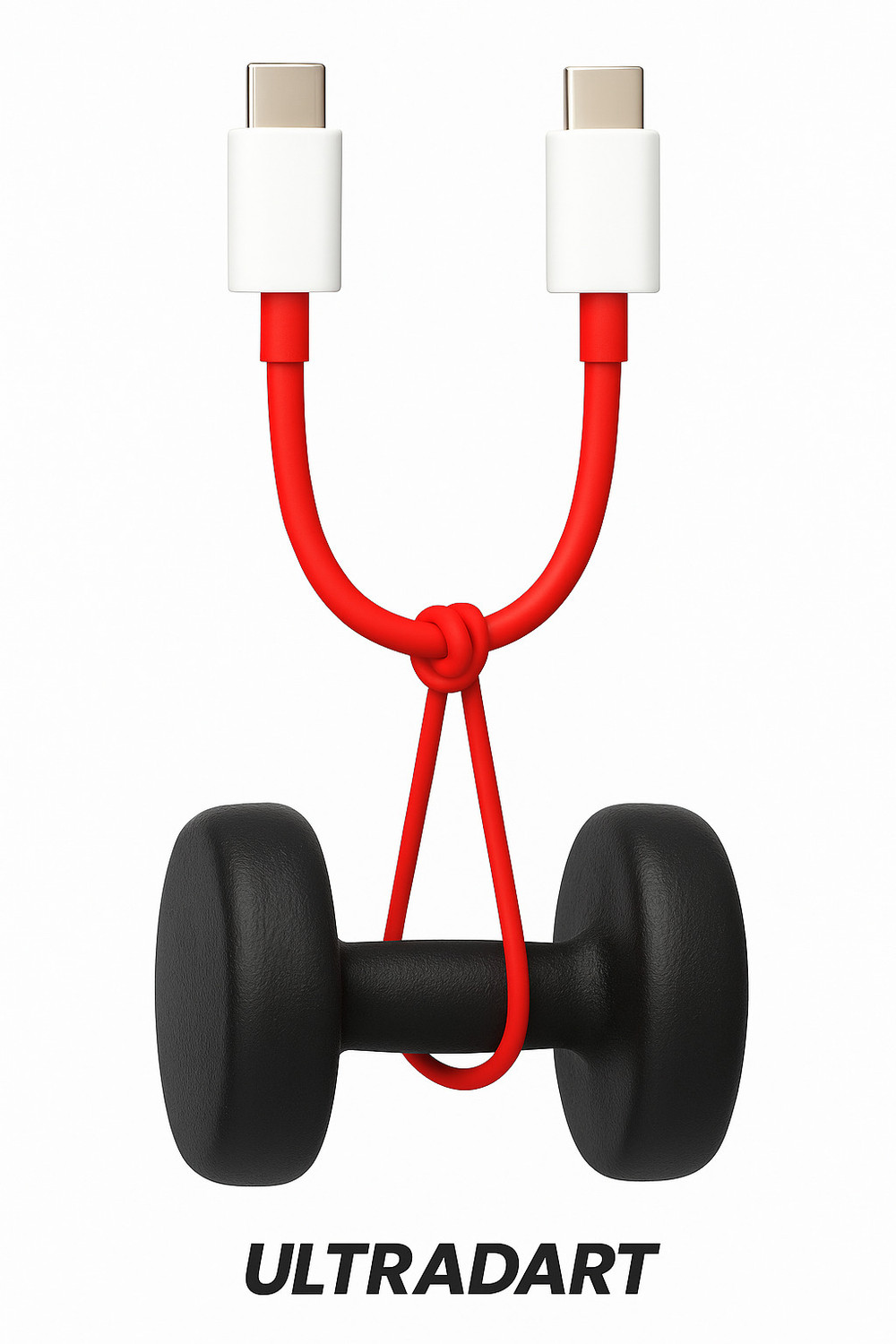 Image of ULTRADART USB Type C Cable 1 m original 100W PD High-Power Type-C Cable | Supports 80W /65W, SUPERVOOC, VOOC, WARP | Android Auto + CarPlay | Universal Device Support - Red