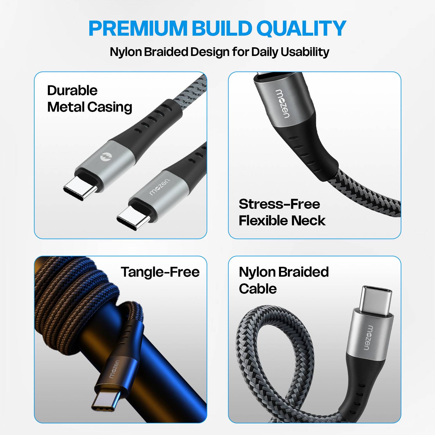 AMKETTE USB Type C Cable 1.5m 240W - Image 3