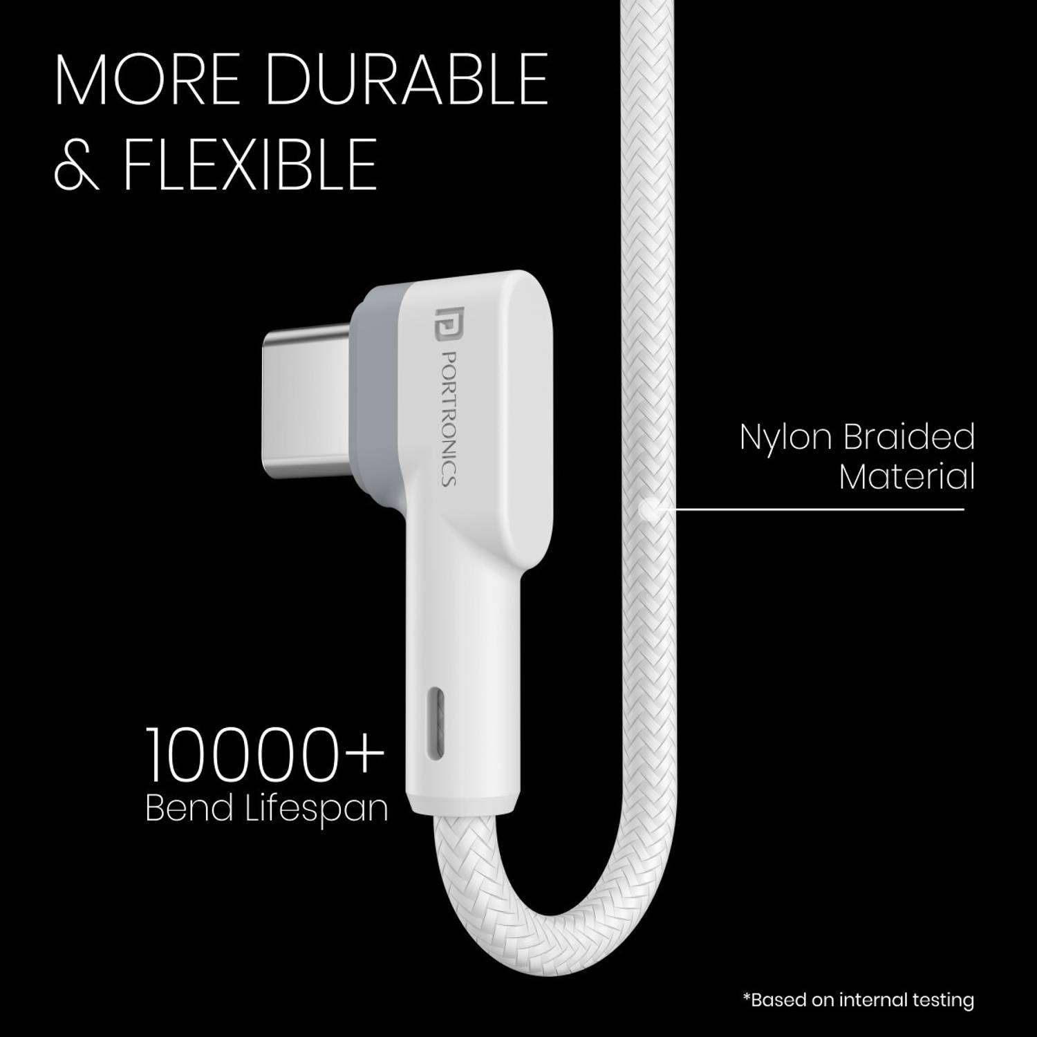 Portronics USB Type C Cable 3A 1.2m - Image 2