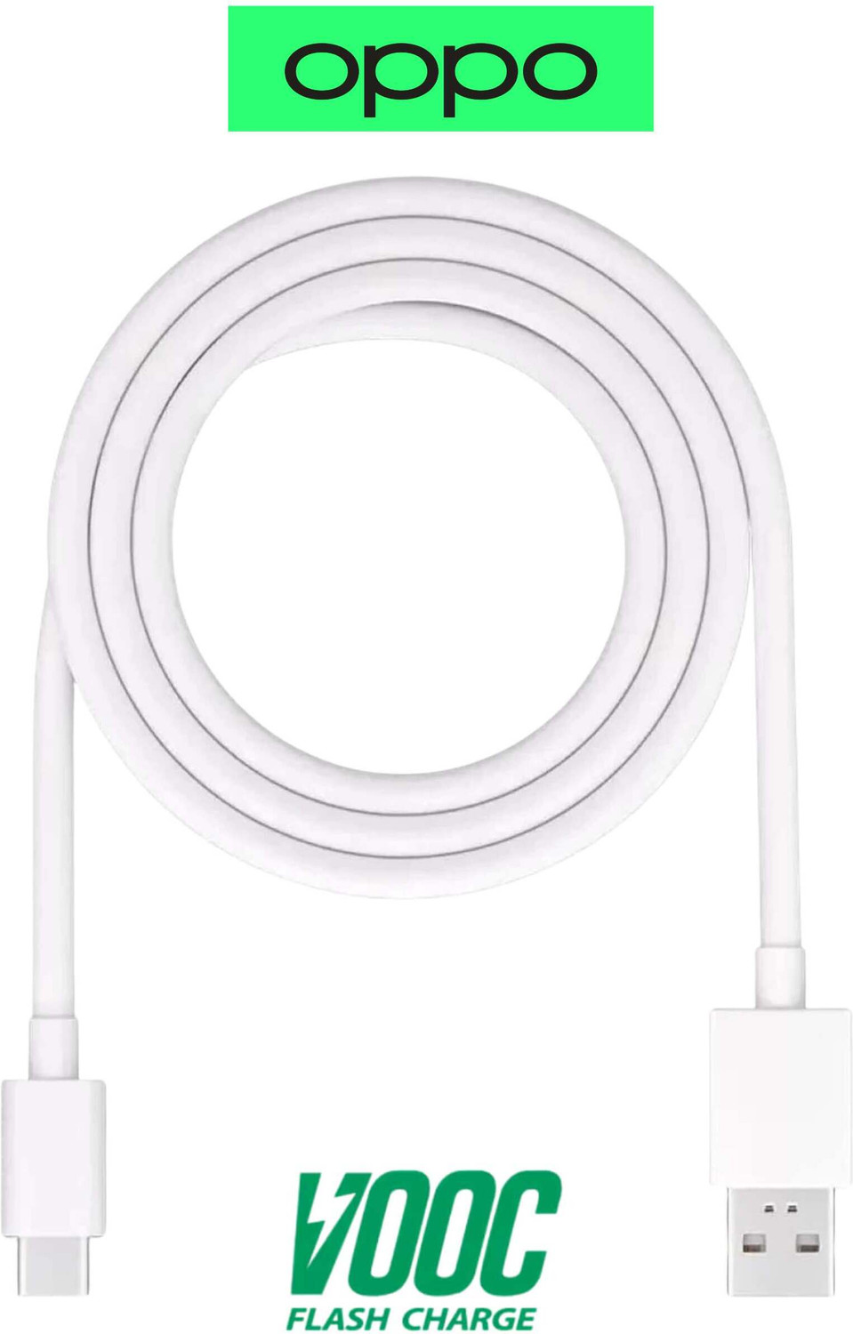 Image of OPPO USB Type C Cable 1 m USB A to Type C Charging Cable 100W VOOC Fast Charge Data Sync Cable