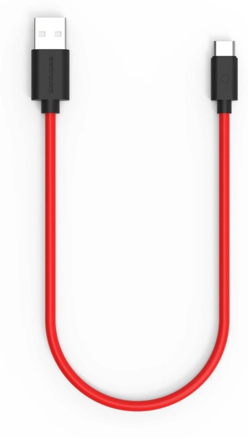twance USB Type C Cable 0.25 m PVC Power Bank Cable, 0.25 Meter, 2.4A USB to Type C Charging Cable, Red Color