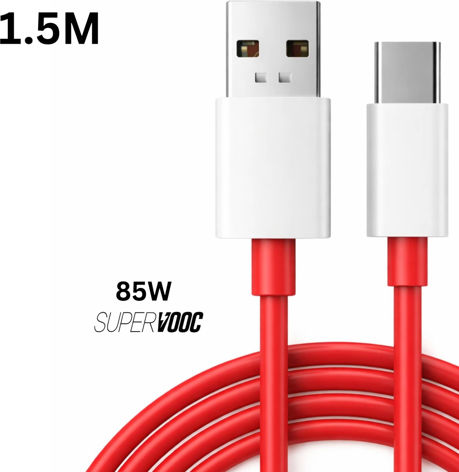 MegVolt USB Type C Cable 8 A 1.5 m TPE 85W Fast Charging Type C Cable USB A 1.5 Meter