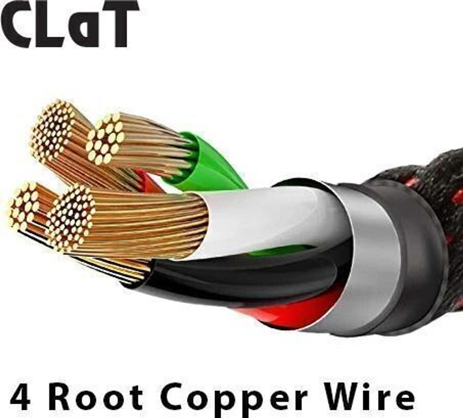 Image of CLAT USB Type C Cable 3 A 1.1 m with Intelligent Power Off Led Light and Quick Charging Indicator