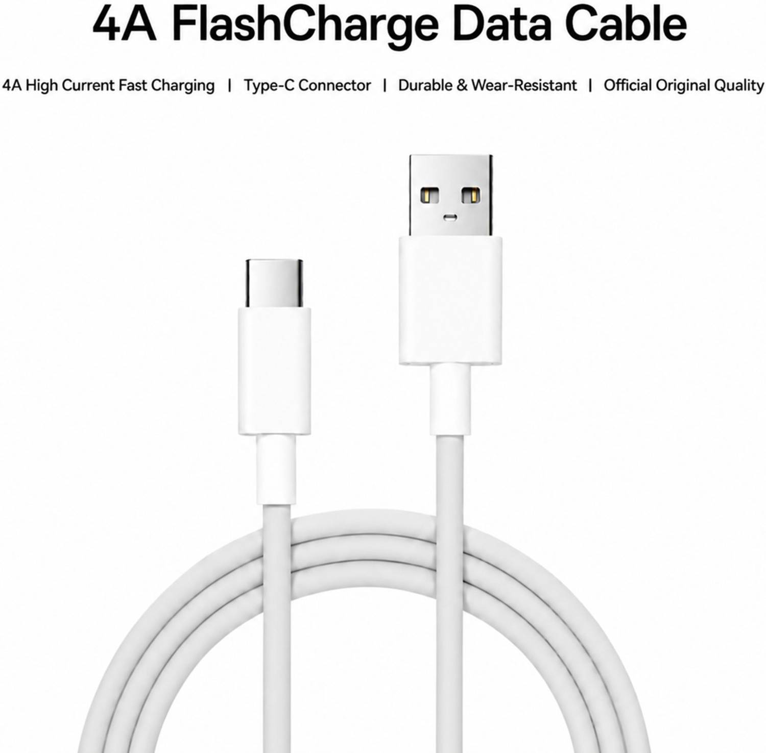 Nyc USB Type C Cable 4 A 1 m 5V-2A or 9V-2A or 11V-4A Max Flash Charging Cable with Data Transmission Support Upto 44W
