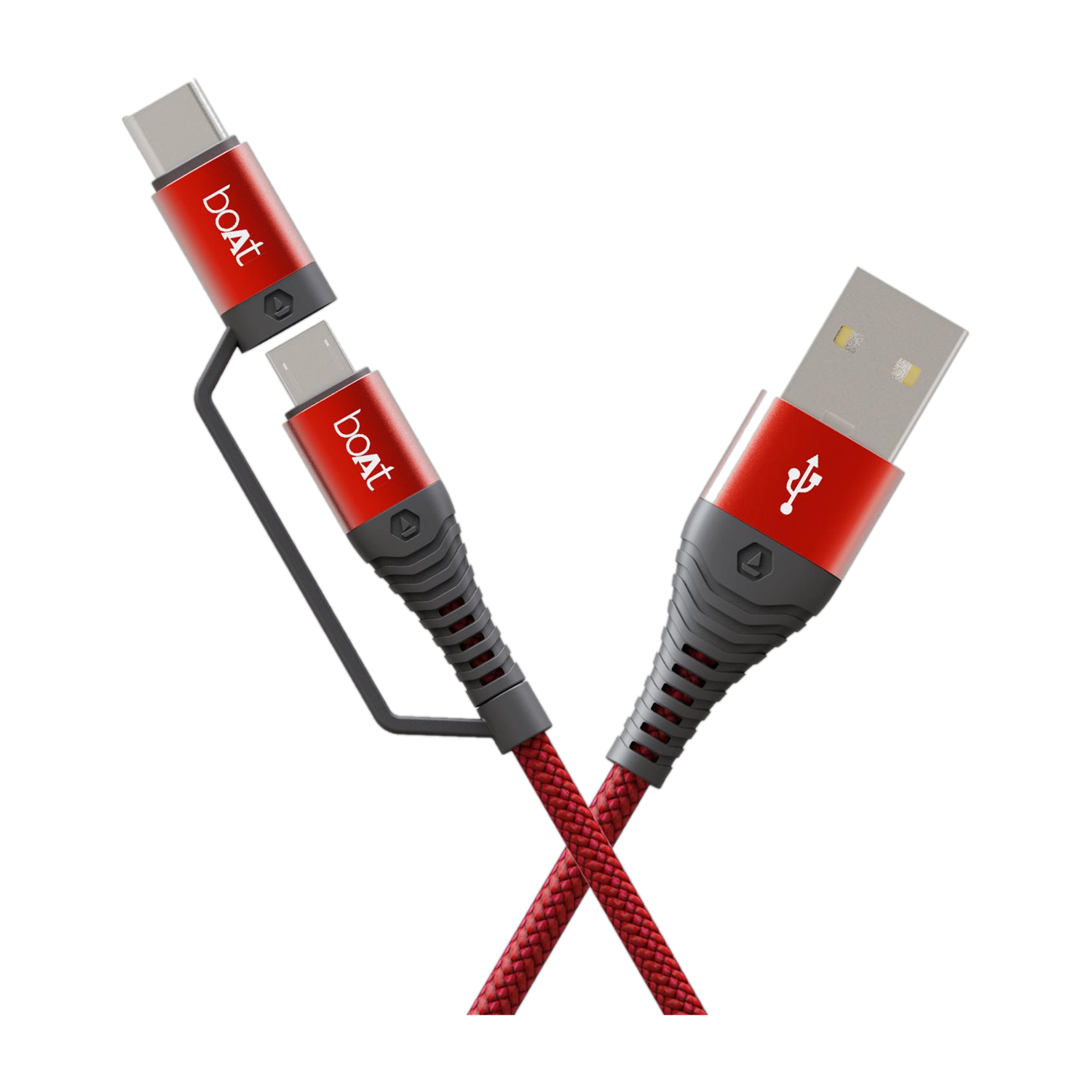 boAt USB Type C Cable 3 A 1.5 m Deuce USB 330 2-in-1 Micro and with 3A Fast Charge,480mbps
