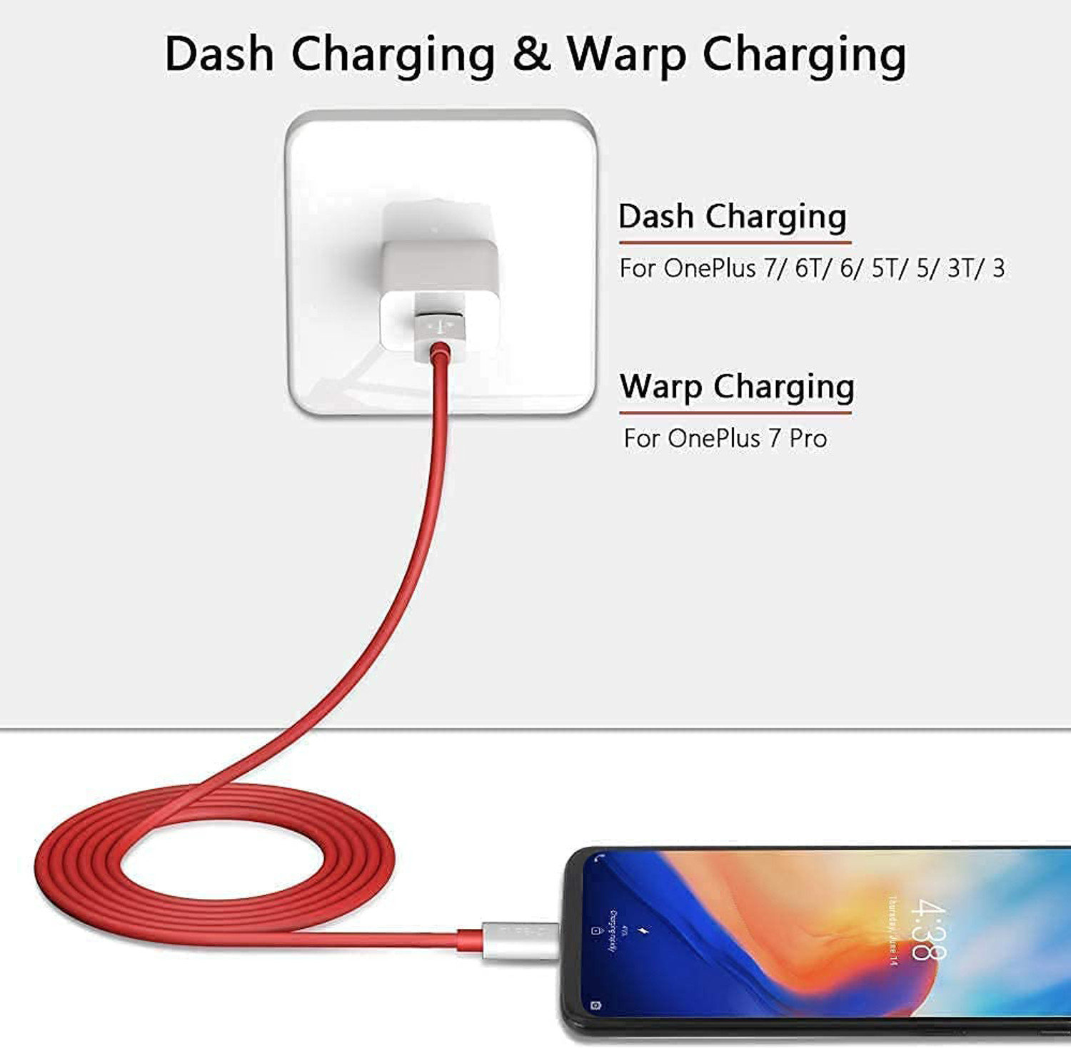 Image of Aarzoric 80 W Adaptive Fast Charging 0.6 A Wall Charger for Mobile with Detachable Cable