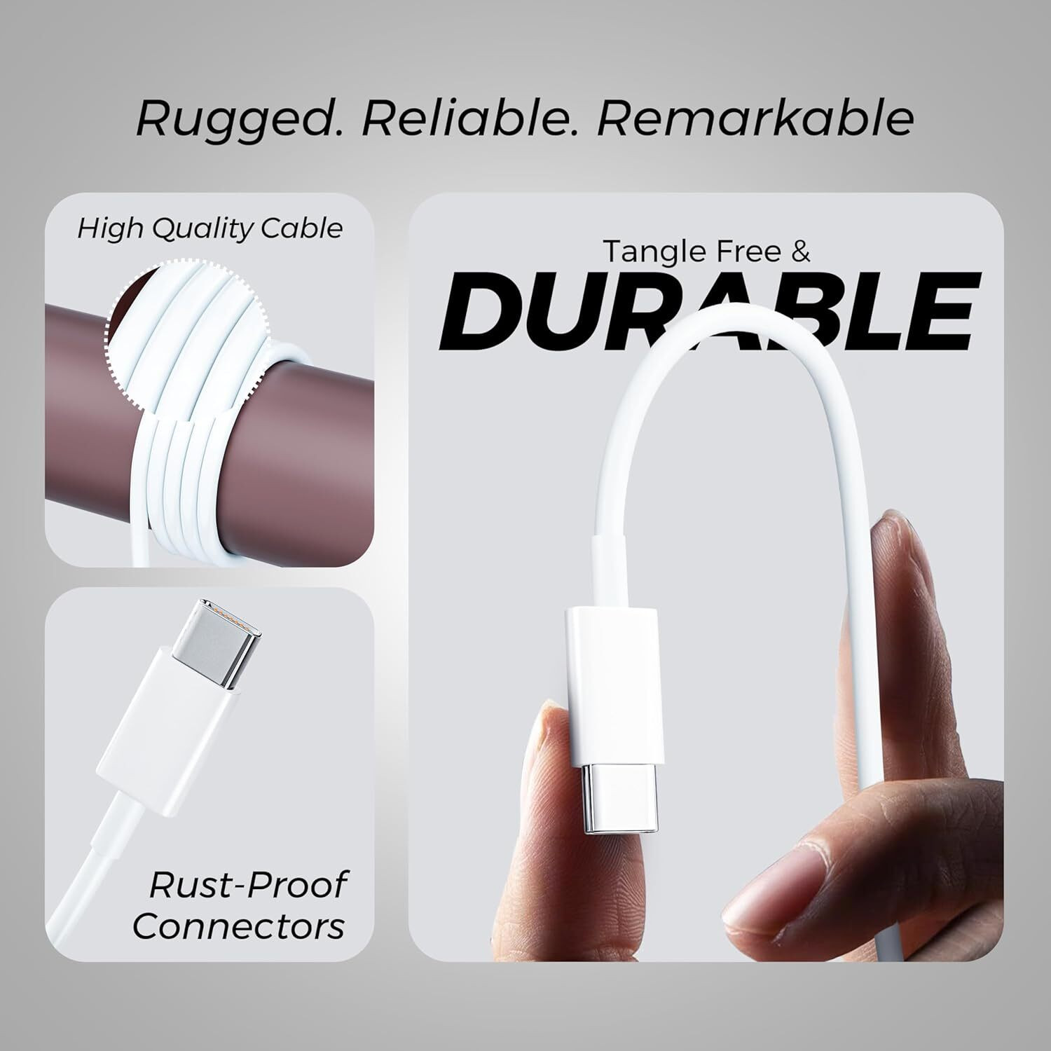 Image of vivo USB Type C Cable 4 A 1 m Fast Flash Type C Data Cable