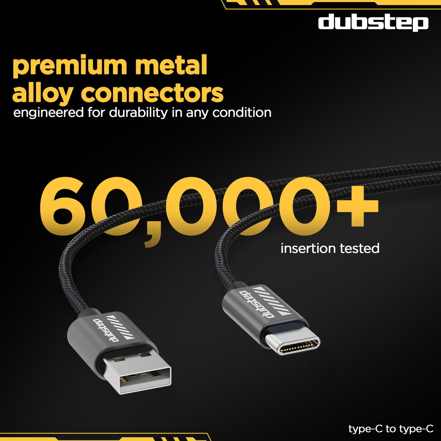 Image of Dubstep USB Type C Cable 3.5 A 1.25 m Blaze Flash 50W Supports All Fast Charging Technologies
