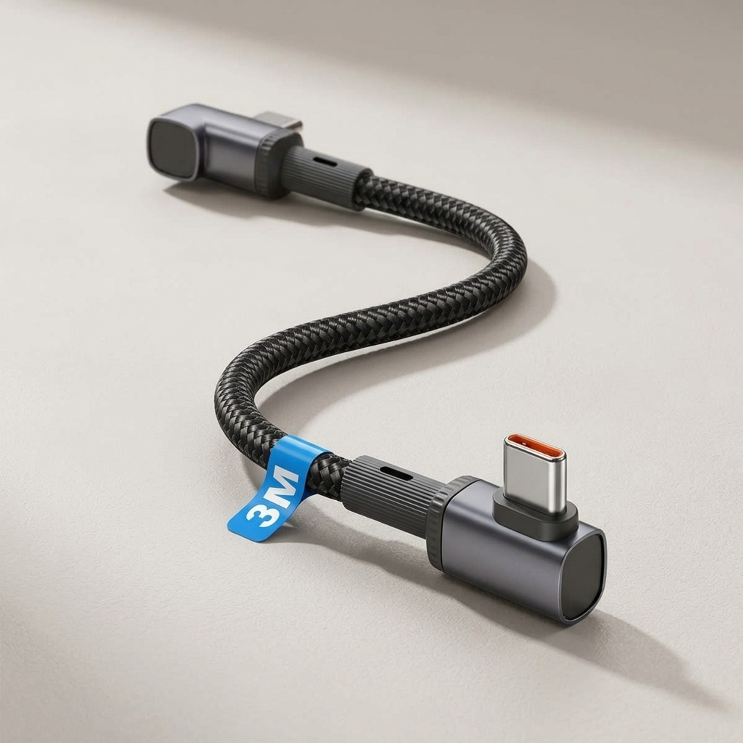 Image of Verilux USB Type C Cable 5 A 3 m Nylon Braided USB C to C Fast Charging Cable 3M (Compatible with Laptop, Tablet, Smartphone, Black, One Cable, USB Type C To USB Type C)