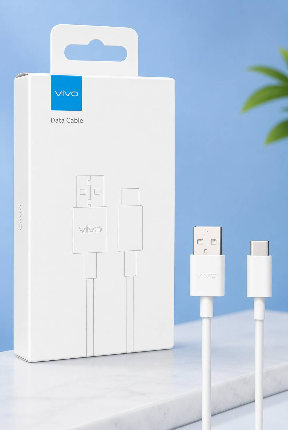 vivo USB Type C Cable 3 A 1 m Aluminum Foil USB Type C 65W Tangle Free Cable 1M