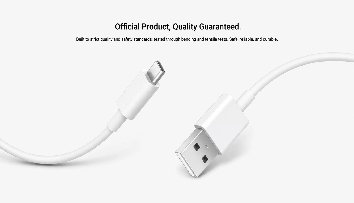 Image of vivo USB Type C Cable 4 A 1 m Supports 44W fast charging|Durable TPE material|Vivo Official Authentic Product 4A FlashCharge 44w charging / data cable (Compatible with Supports Up to 60W Fast Charging | Compatible with vivo & iQOO Smartphones, White, One Cable, USB Type A To USB Type C)
