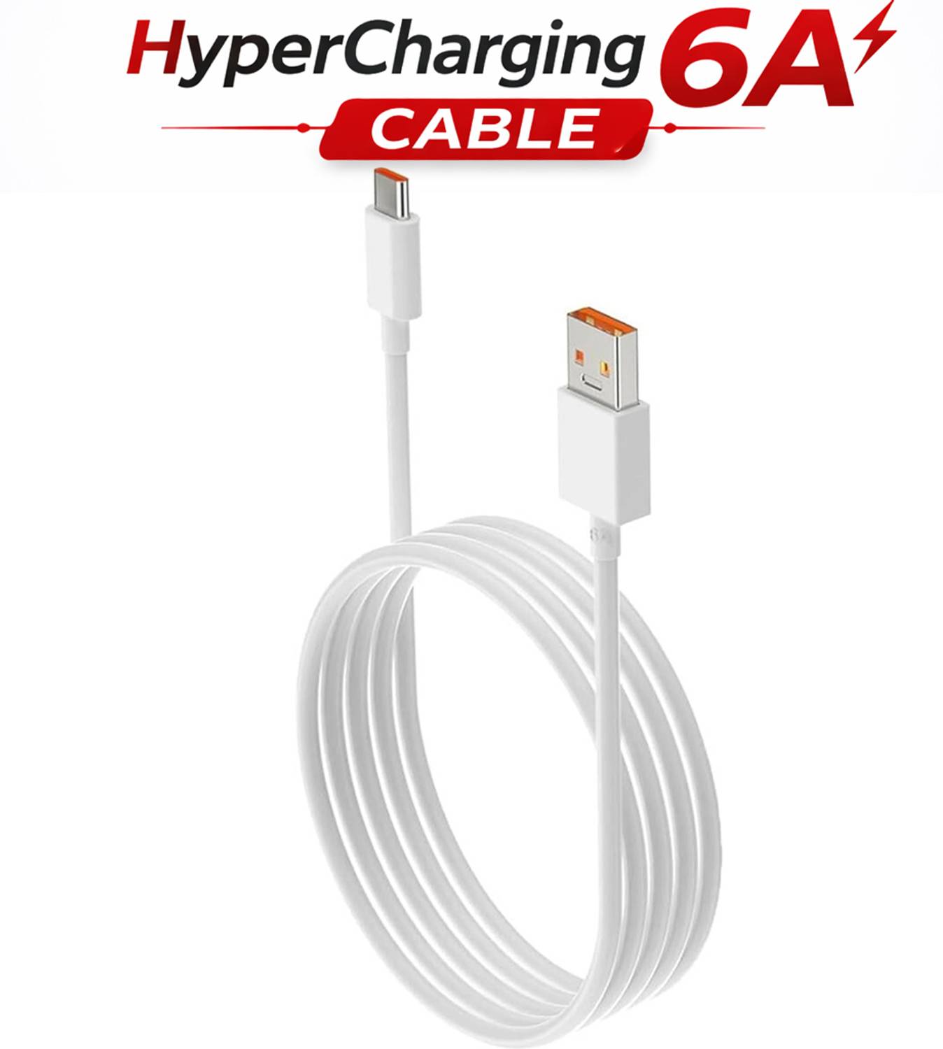 Tart USB Type C Cable 6 A 1 m Original 67W HyperCharge Fast Turbo Charging Data Cable | Type-C USB Cable Compatible with Note 13 Pro/12 Pro/11 Pro 5G/11S/10 Pro Max, Poco X5/X4 Pro/X3 Pro, Mi 14/11