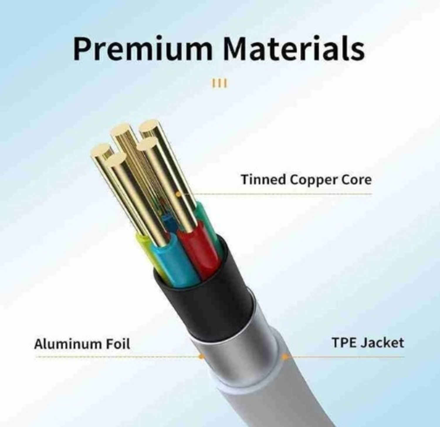 Image of vivo USB Type C Cable 4 A 1 m Aluminum USB Type C Cable