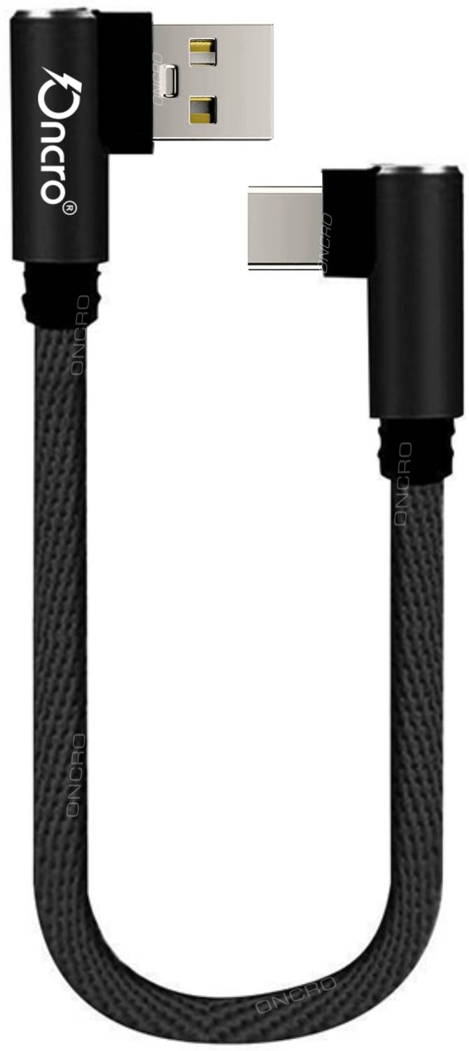 ONCRO USB Type C Cable 2 A 0.25 m L shape 90 degree right angle short Power bank cable Dash warp Charge Type C