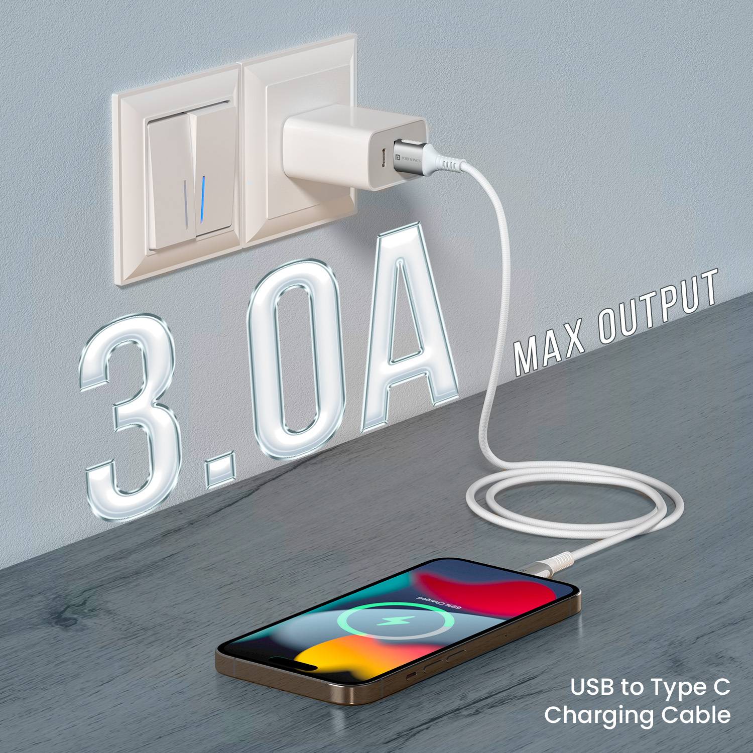 Portronics 3A 1.5m USB Type C Cable - Image 5