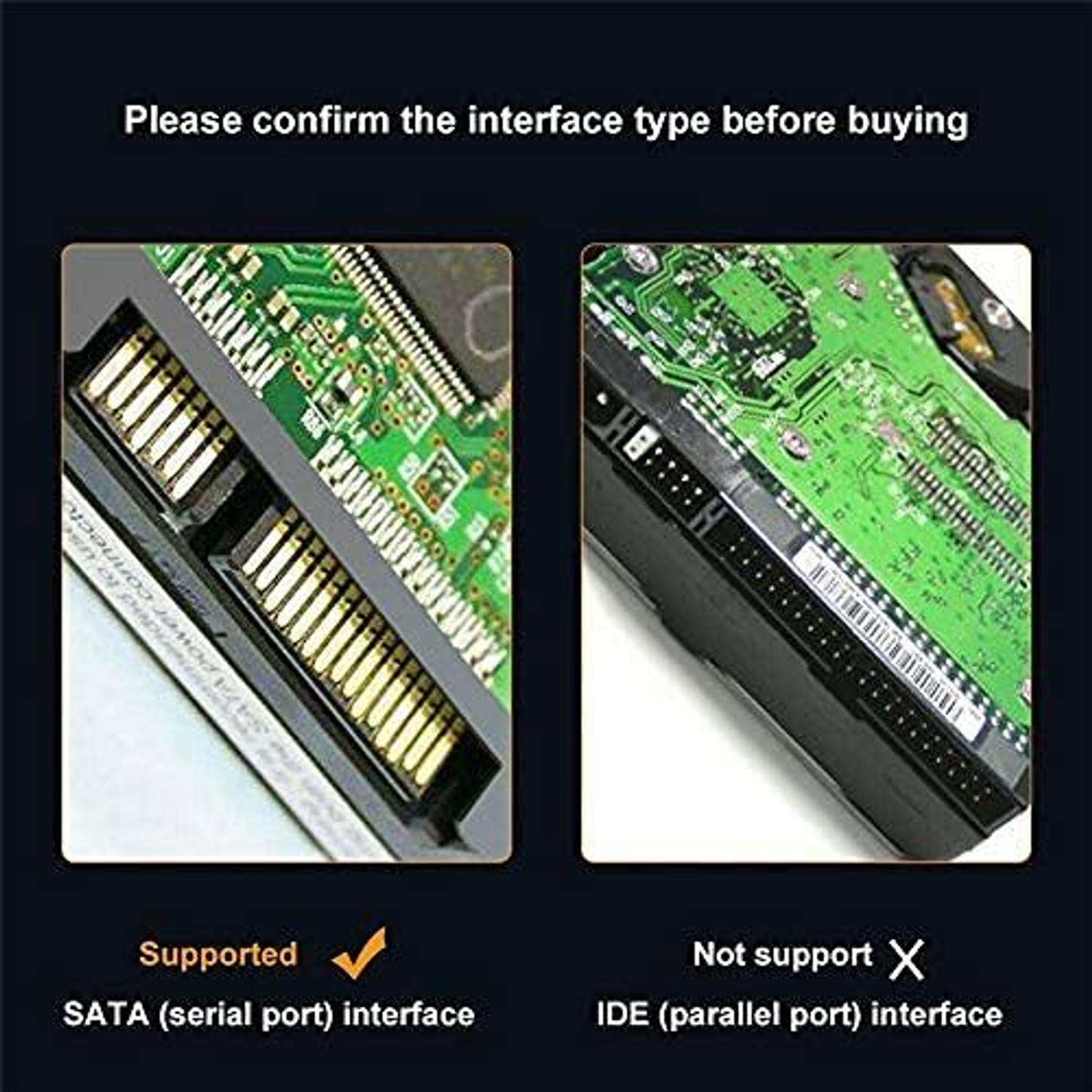 Image of RuhZa Type-C USB 2 in 1 Type C and USB SATA 3 Cable Sata to USB 3.0 Adapter UP to 6 Gbps Support 2.5 Inch External SSD HDD Hard Drive 22 Pin Sata Laptop Accessory (Black)