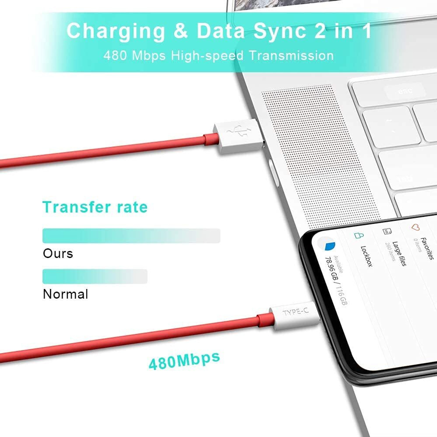 Image of OnePlus USB Type C Cable 10 A 1 m BB DL129