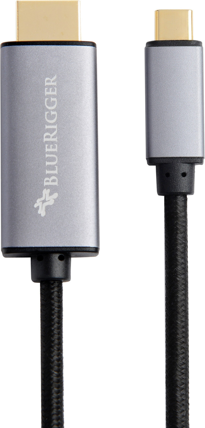 Image of BlueRigger HDMI Cable 2 A 3 m USB C 3.1 to HDMI 4K@60Hz Adapter Cable (Thunderbolt 3 Compatible) for MacBook Pro 2017 /18 /19 /20, MacBook Air /iPad Pro 2020, Surface Book 2, Samsung Galaxy S8 /S9 /S20, Note 10 and more