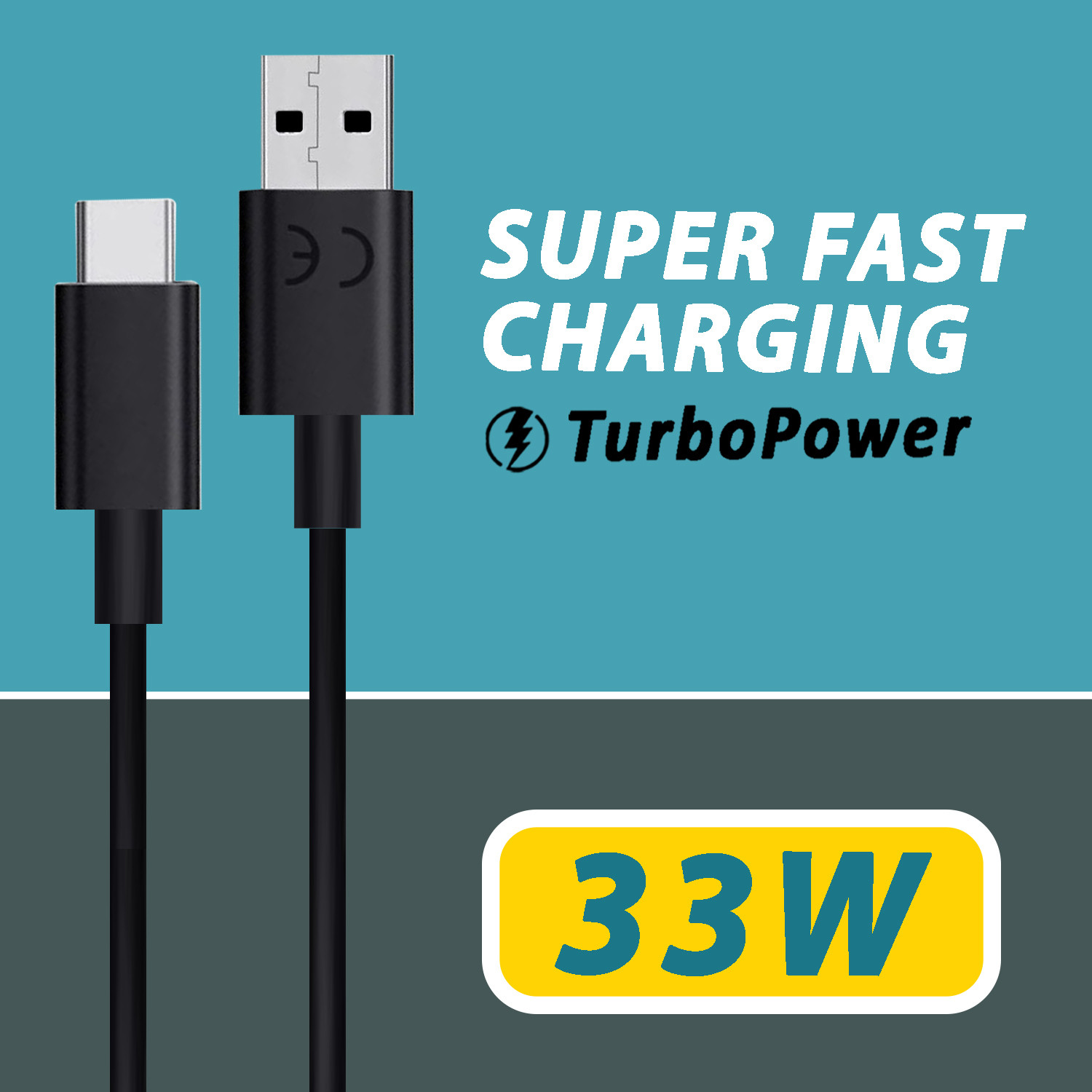 Image of Safa USB Type C Cable 3 A 1 m 33W Super Fast TurboPower Data Cable