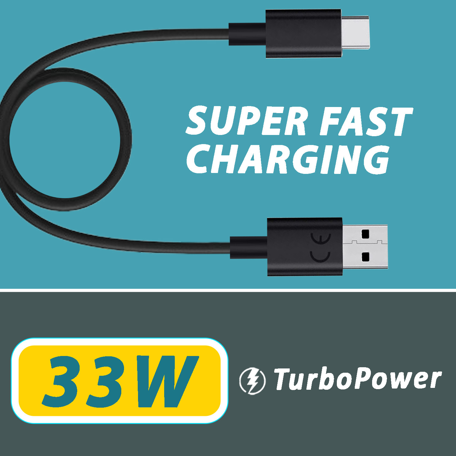 Image of Safa USB Type C Cable 3 A 1 m 33W Super Fast TurboPower Data Cable