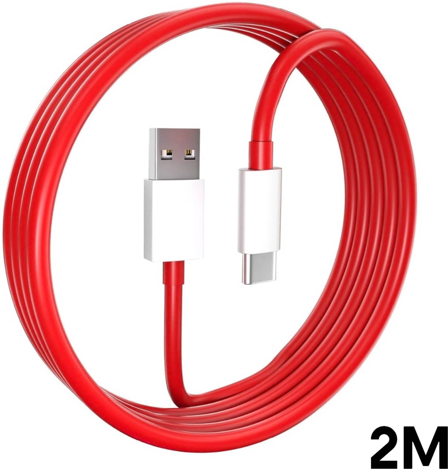 ChargHunt USB Type C Cable 7 A 2 m Copper 2 Meter all technology Vooc\SuperVooc\Dash\Warp\Quick Charge Supported Usb Type C Datacable