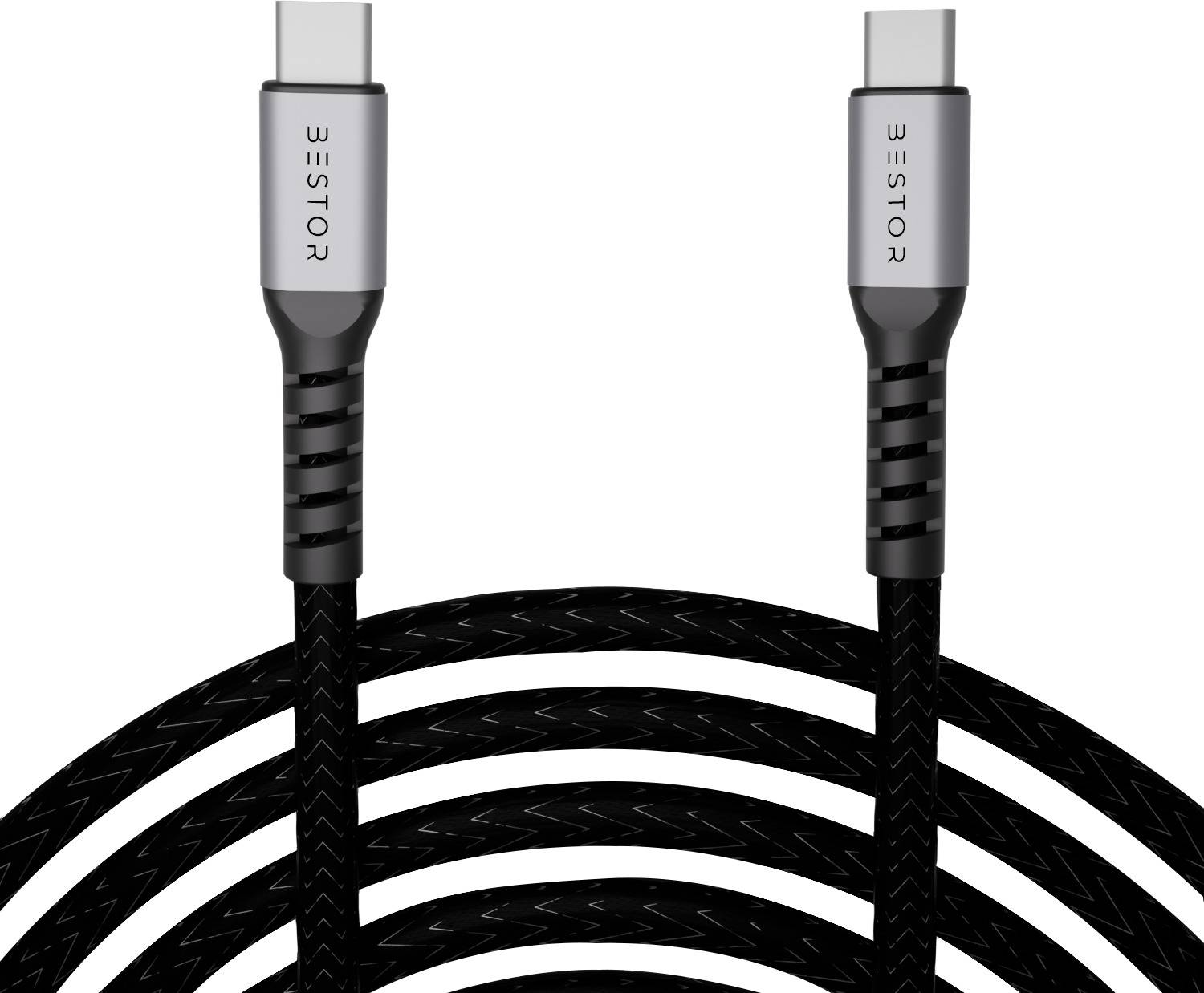 Bestor USB Type C Cable 3 A 1 m 60W Type C Nylon Braided Cable