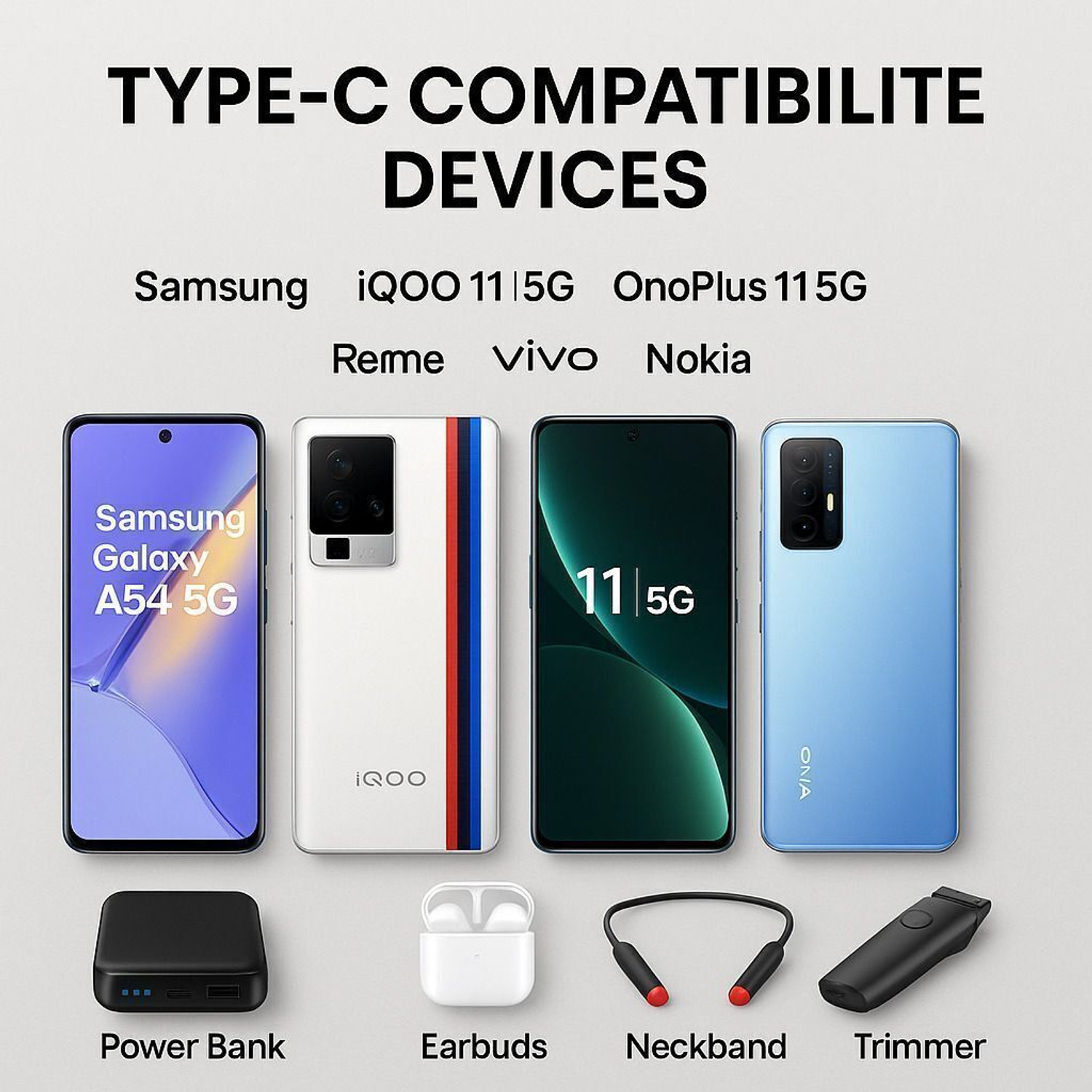 Image of OnePlus USB Type C Cable 1 m New-100W Fast Charging USB-C Cable | Multi-Protocol Support (SUPERVOOC /VOOC /WARP) | CarPlay & Android Auto | Universal USB-C Compatibility - Red