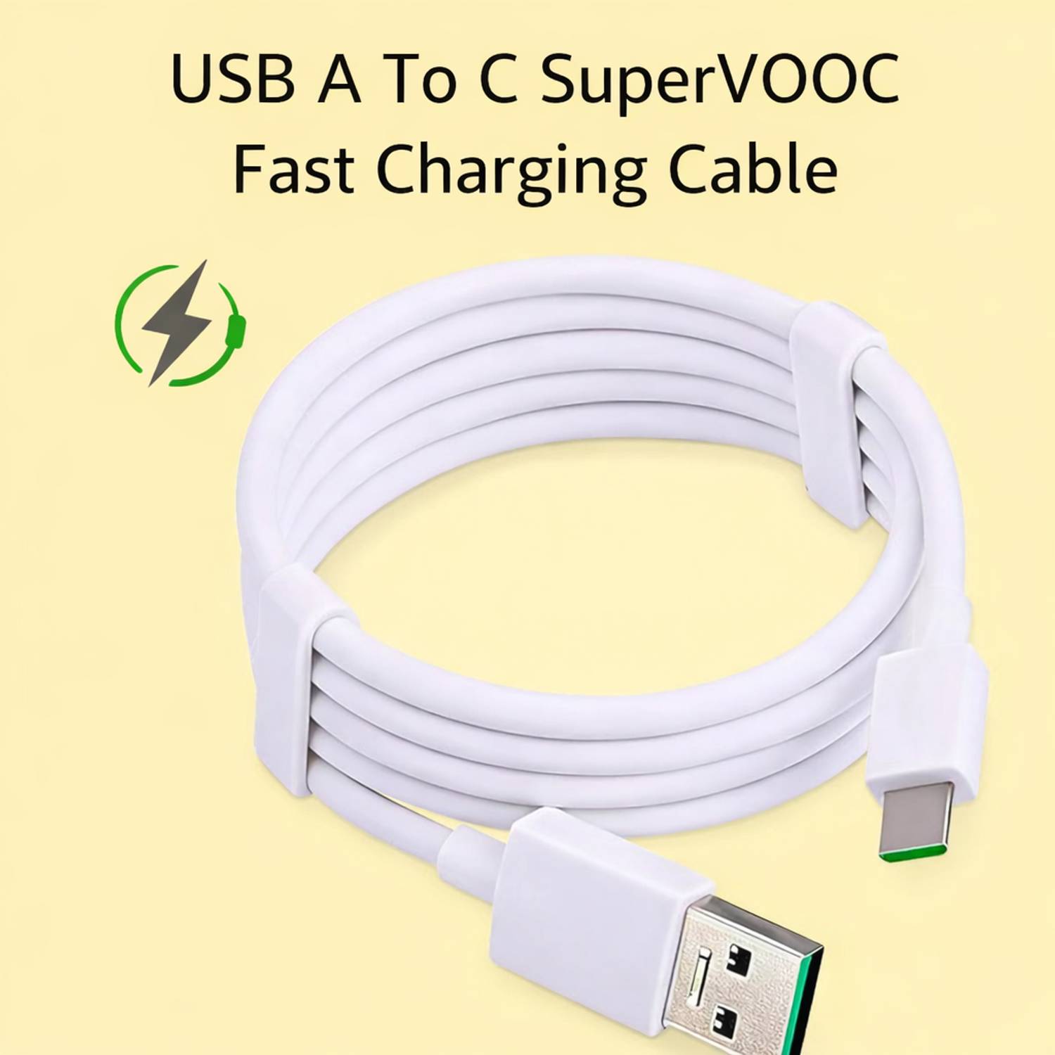 Tart USB Type C Cable 3 A 1 m Original SuperVOOC 65W Type C Fast Charging Cable | Charge & Data Sync Compatible with Oppo Reno 15 Pro 5G, Reno 14 5G, Reno 13 Lite, Reno 12 Lite