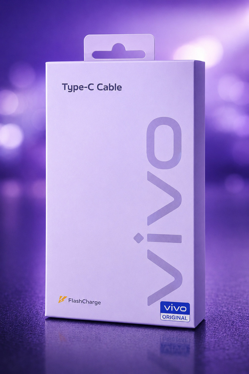 Image of vivo USB Type C Cable 3 A 1 m Aluminum Foil USB Type C 65W Turbo Charging Cable