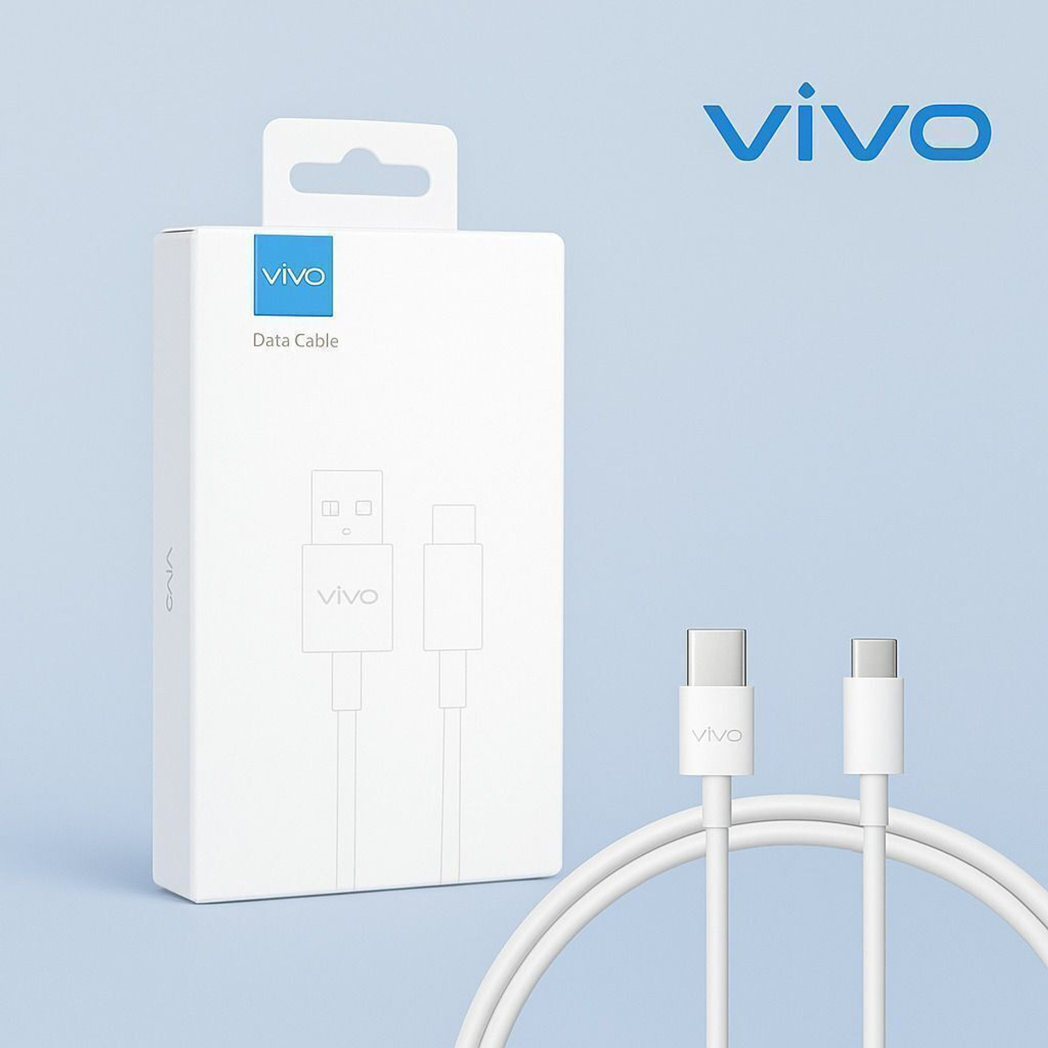 Image of vivo USB Type C Cable 0.97 m Original Type-C Fast Charging & Data Sync Cable | 3A Output | 480Mbps Speed |
