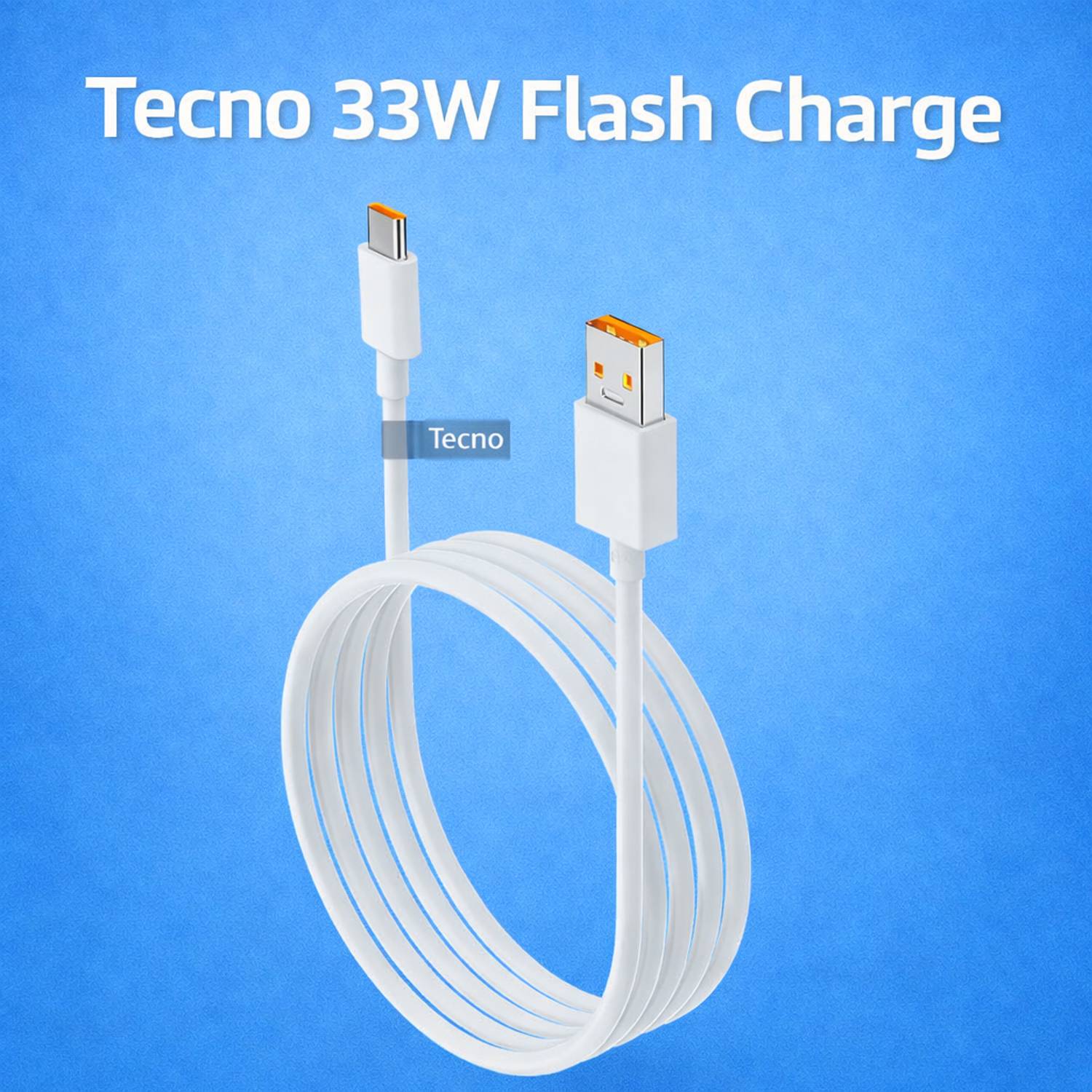 Tart USB Type C Cable 3 A 1 m Original 33W Flash Charge USB-A to Type-C Cable | Fast Charging & Data Sync | Compatible with Tecno Spark 20C, Spark 10 5G, Spark 9 Pro, Camon 30 Pro, Camon 20, Camon 19, Pova 6 Pro, Pova 5, Pova 4