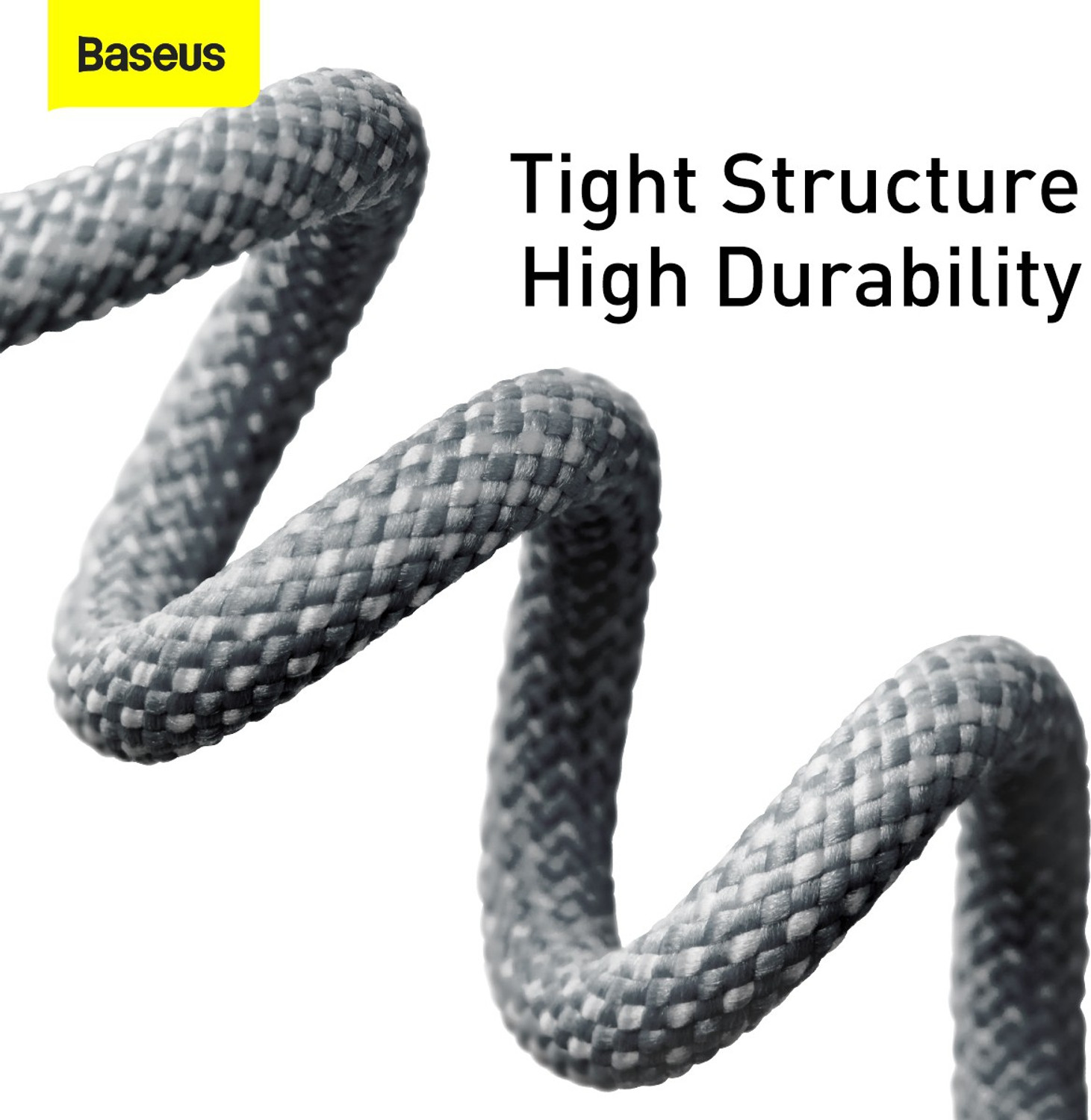 Image of Baseus USB Type C Cable 5 A 1 m Nylon Braided Dynamic Series USB Type-C to Type-C 100W Fast Charging Cables for Laptops