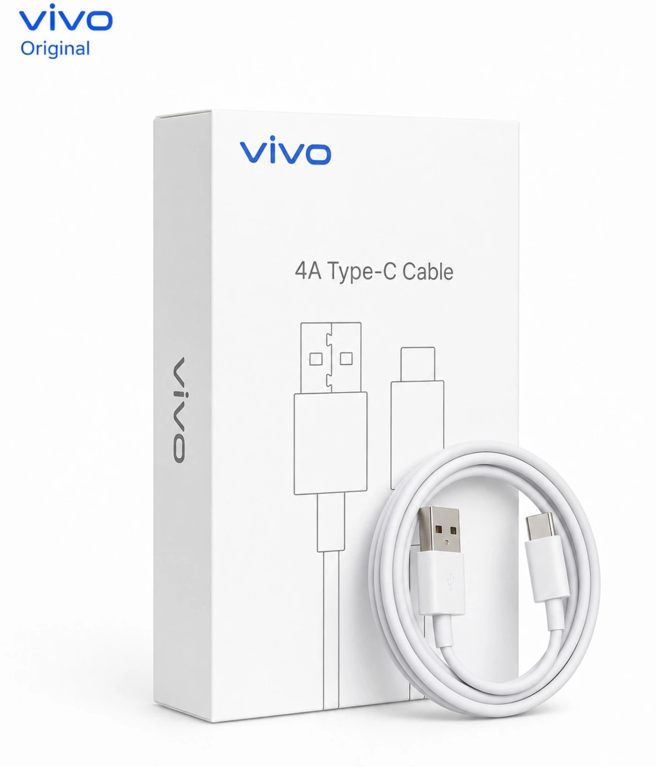 Image of vivo USB Type C Cable 4 A 1 m Aluminum USB Type C Cable