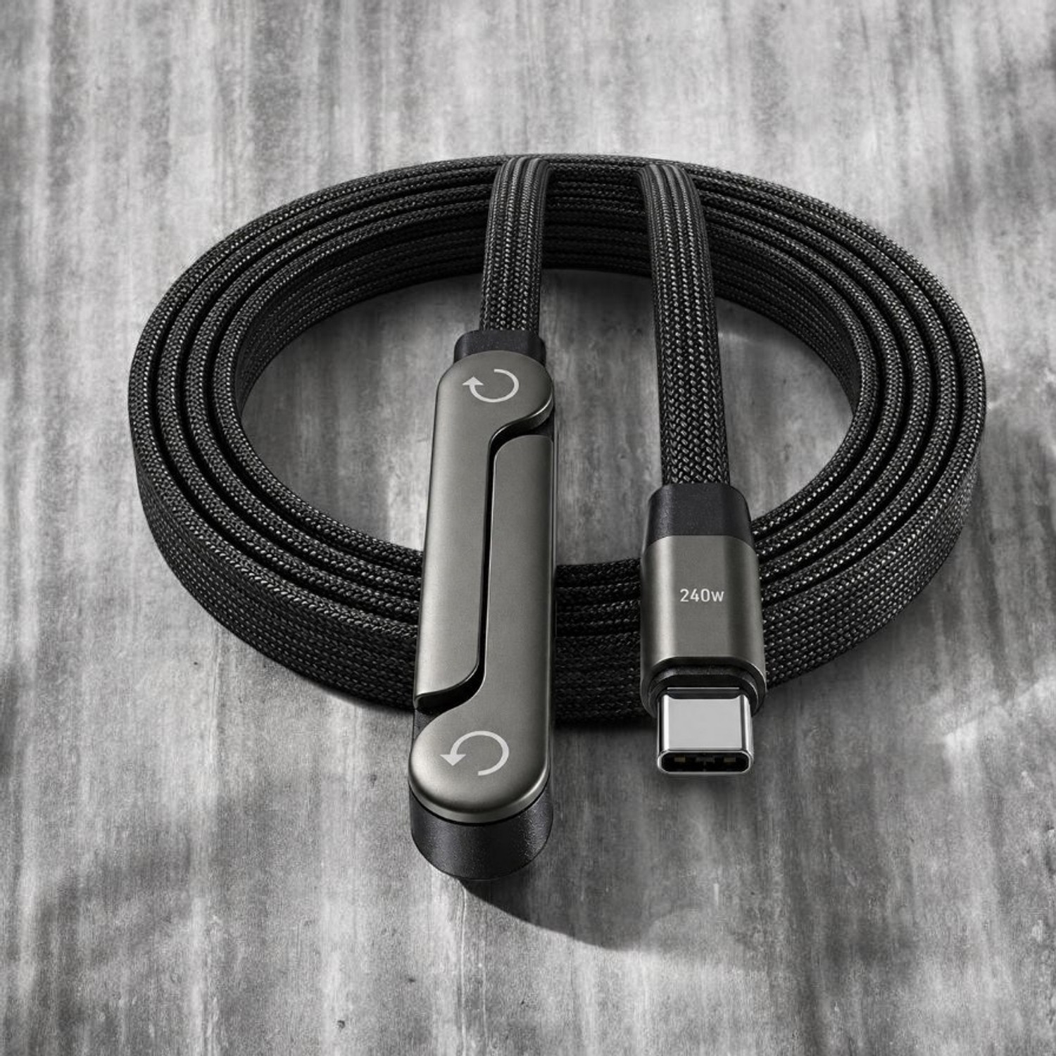 Image of Crestora USB Type C Cable 6 A 1.5 m Type C Cable, 240W Fast Charging Cable, C to C Charging Cable, Type C Cable Original 240W USB Type C to Type C Fast Charging Cable with Foldable Phone Stand | USB C Cable CK261 (Compatible with iPad, iPhone, Tablets, Smartphones, MacBook, Laptops, iPhone 15 /16 /17 Series, Samsung Galaxy, Black, One Cable, USB Type C To USB Type C, 240 W)