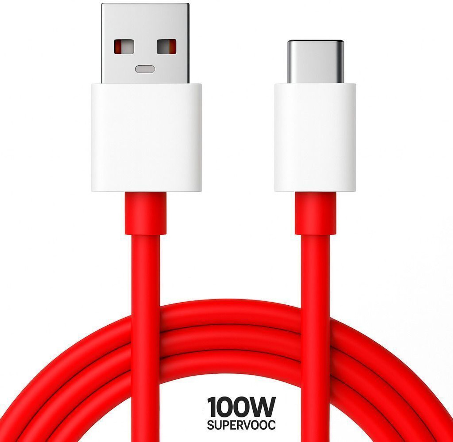 Image of OnePlus USB Type C Cable 1 m New-100W Fast Charging USB-C Cable | Multi-Protocol Support (SUPERVOOC /VOOC /WARP) | CarPlay & Android Auto | Universal USB-C Compatibility - Red