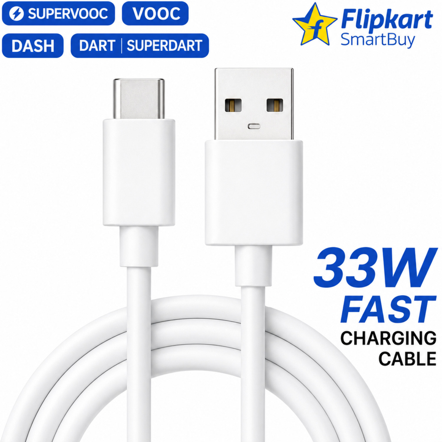 Image of Flipkart SmartBuy USB Type C Cable 10 A 1 m PVC Realme 33w Charger Cable Original and Realme Data Cable Type C Original 33w - Realme 10 Pro Data Cable 33w Original, Realme 33w Charger Cable, Type C Cable, C Type Cable, Data Cable C, Data Cable, Charging Cable, USB Cable, Cable Type C, Data Cable Type C, Charger Cable, Charging Cable C Type, Fast Charging Cable | 100w data cable | 80w charger cable