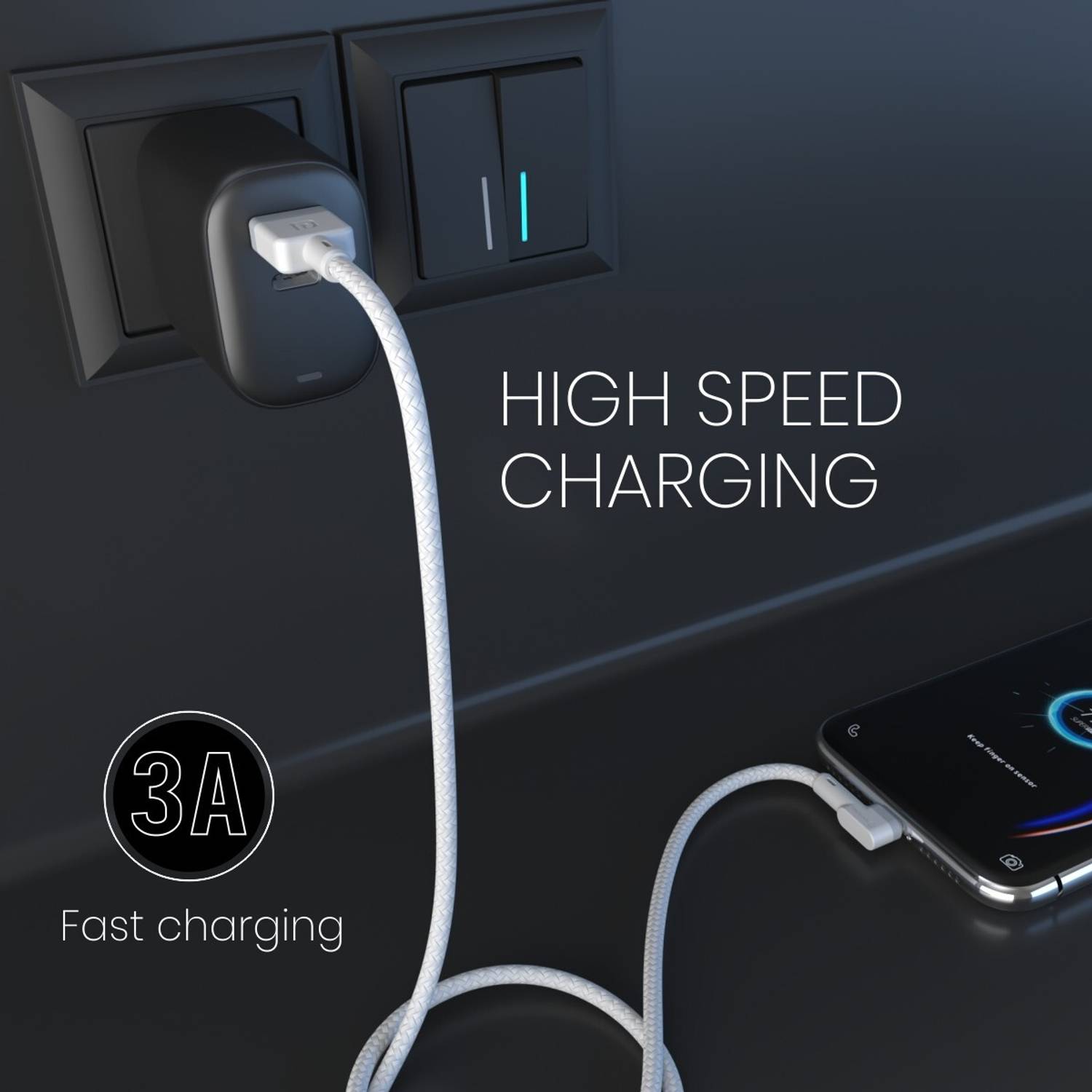 Portronics USB Type C Cable 3A 1.2m - Image 4