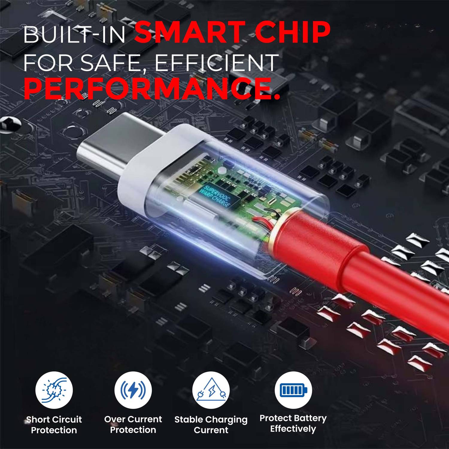 MAK USB Type C Cable 8 A 1 m Copper 80W Supervooc - Image 4