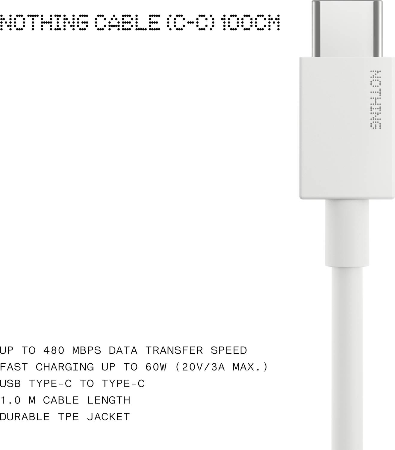 Nothing USB Type C Cable 60W 1m - Image 2