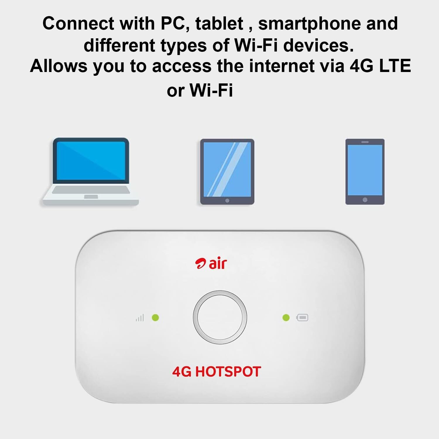 Image of INNOVIX Airtel 4g Wifi Portable hotspot 150 Mbps Data Card,Calls not Supported (White)