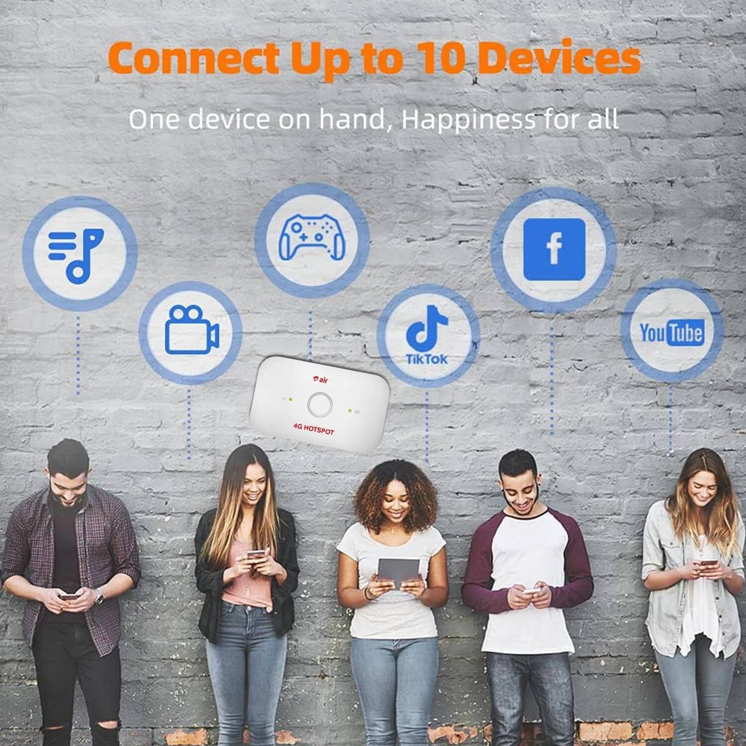 INNOVIX 4G Wi-Fi Dongle with Airtel SIM, 2100mAh Battery - Image 5