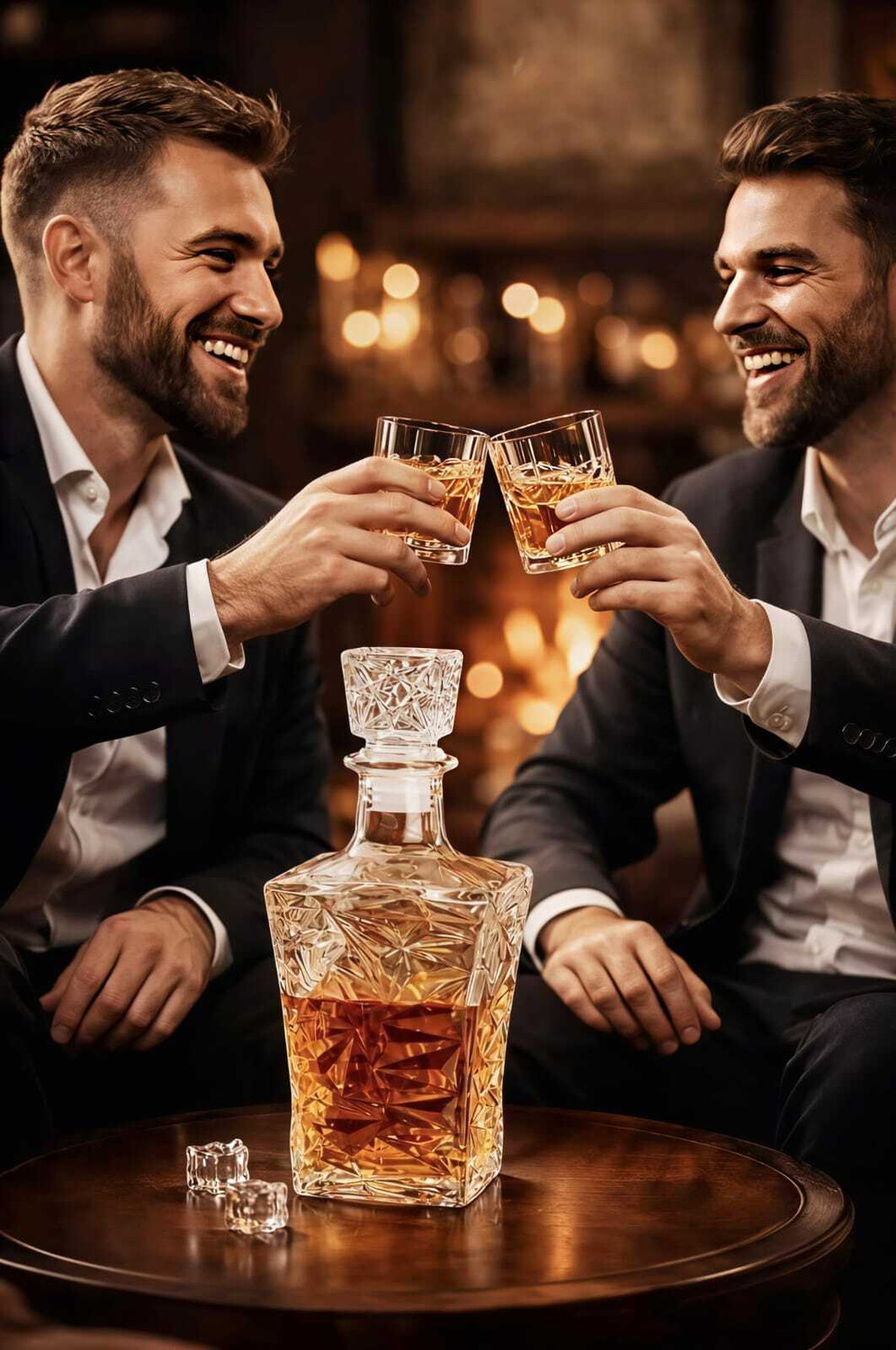 Image of AVGLASSSTORE 1000ml whisky decanter Serving whiskey, scotch, wine, and other spirits Decanter (Glass, 33.814 oz)