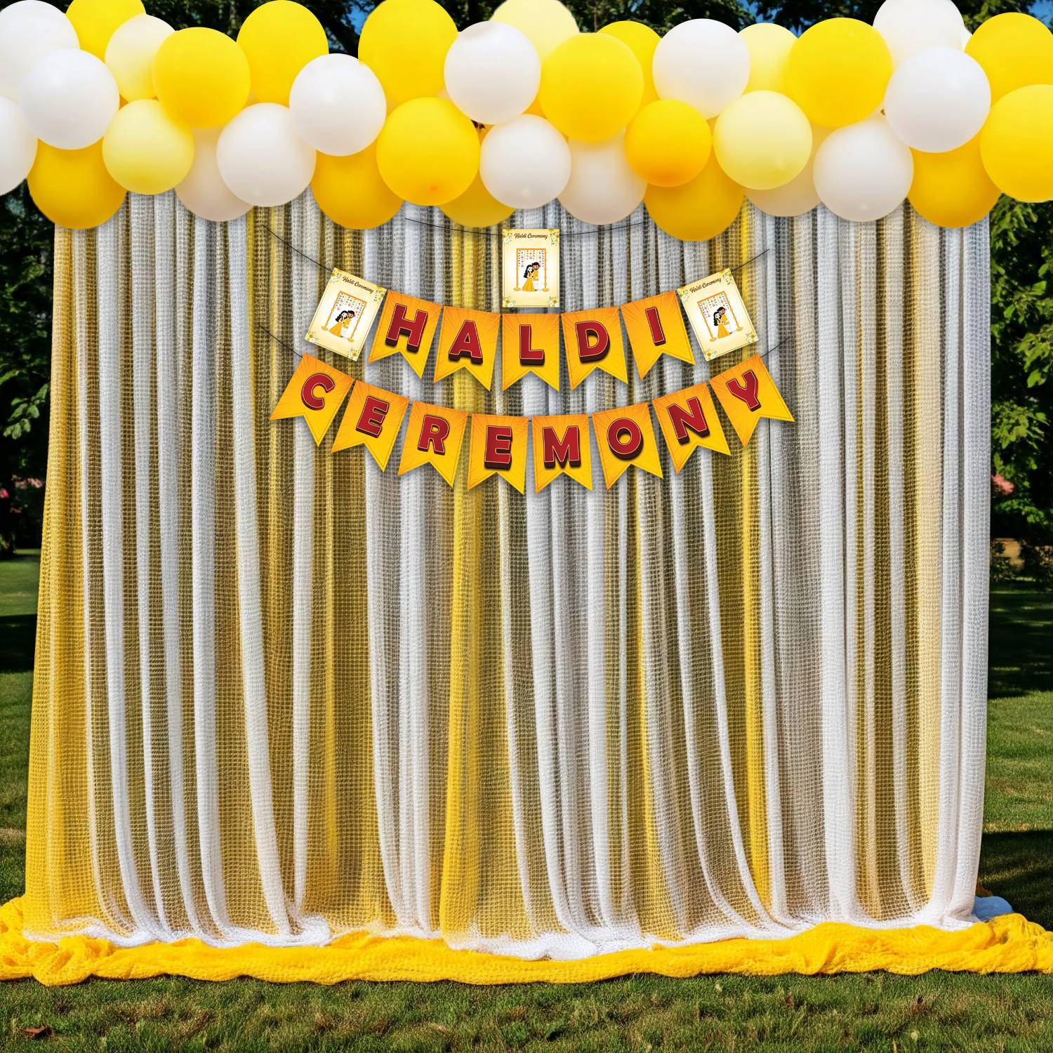 1iAM Yellow Set for Pre-Wedding | Ceremony Backdrop Items