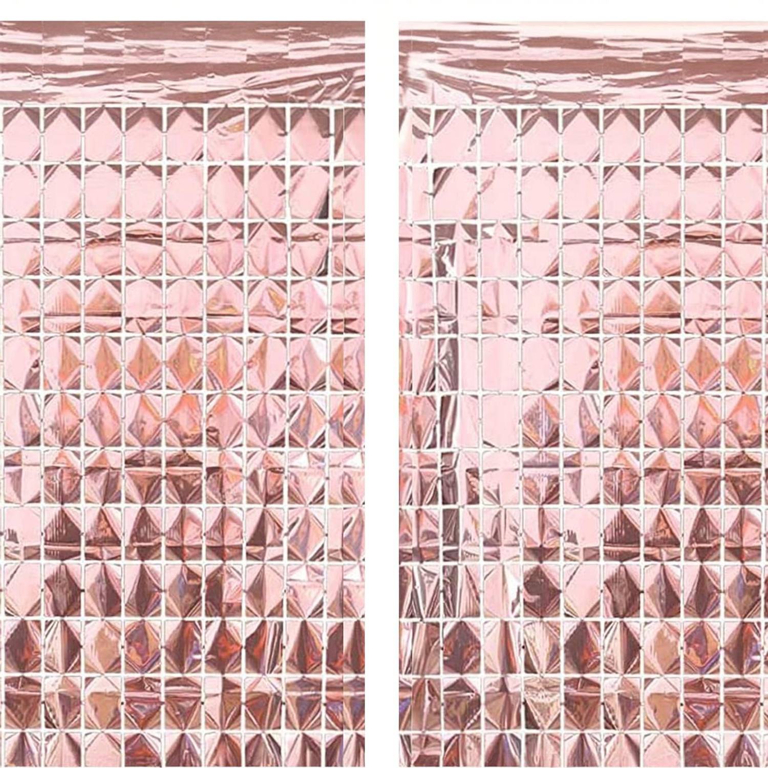 AMFIN Rose Gold Square Foil Curtain