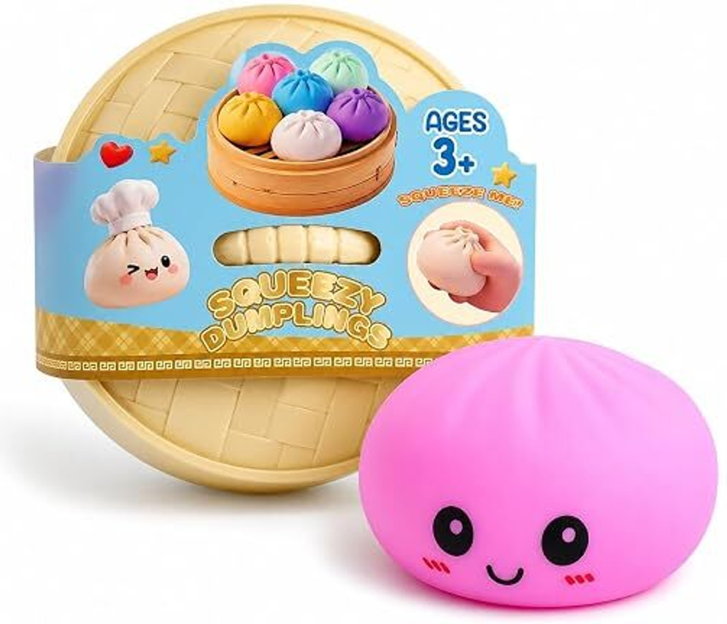 Jiyancreation Dumpling Squishy Ball Squeezy Dumplings KAWAI Gag Toy